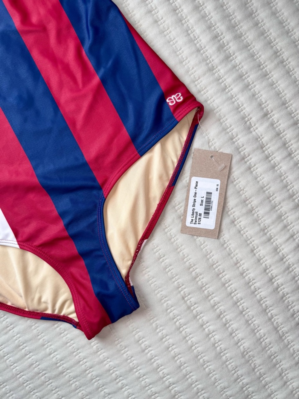 NEW Albion Fit the Liberty Stripe One Piece Swimsuit Large - Picture 3 of 9